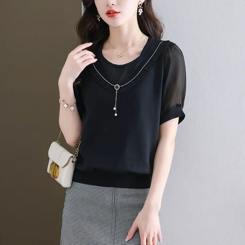 Korean Style Regular T Shirt Women's-9