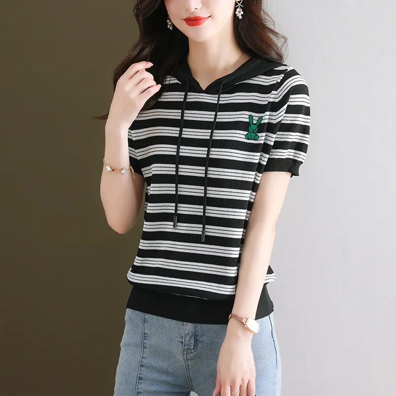 Korean Style Regular T Shirt Women's-9