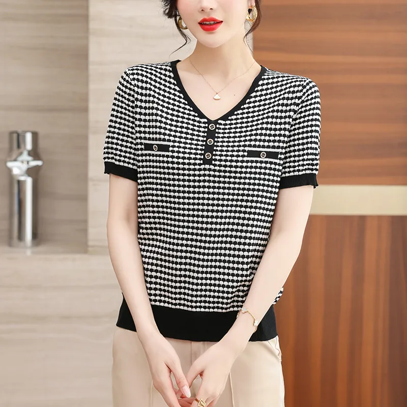 Korean Style Regular T Shirt Women's-5