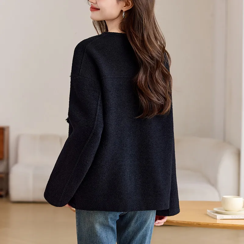 Korean Style Cropped Coat Women's-5