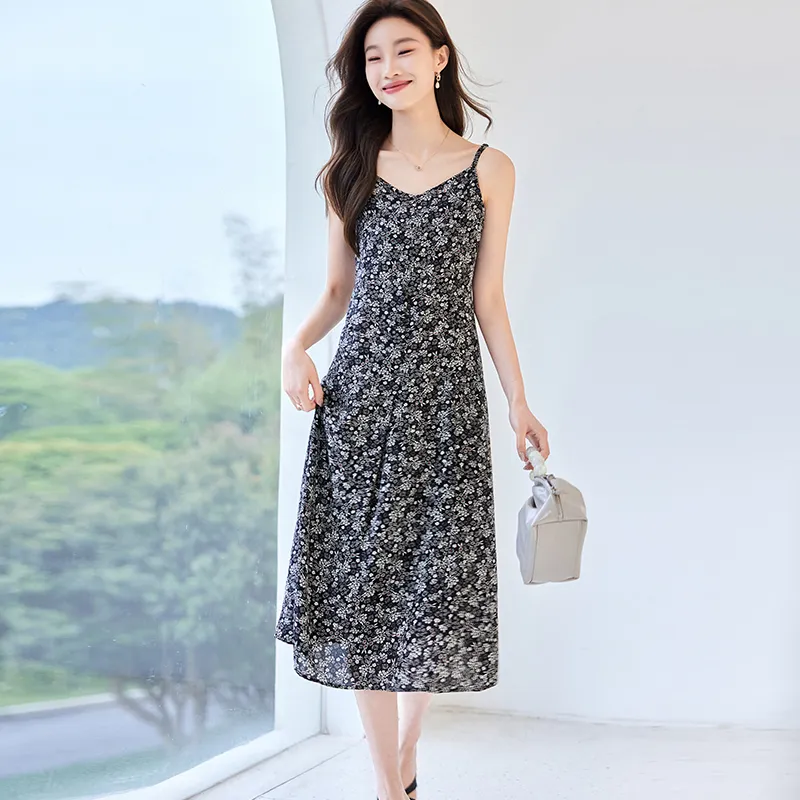 Korean Style Slip Dress Women's Multicolor-2