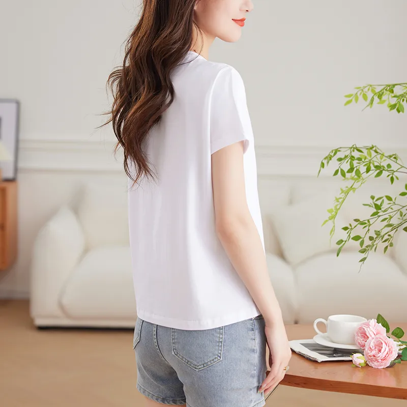 Korean Style T Shirt Unisex White-1