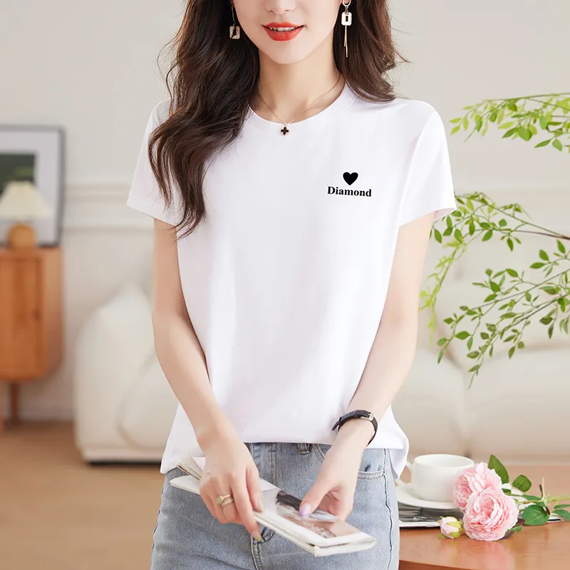 Korean Style T Shirt Unisex White-2