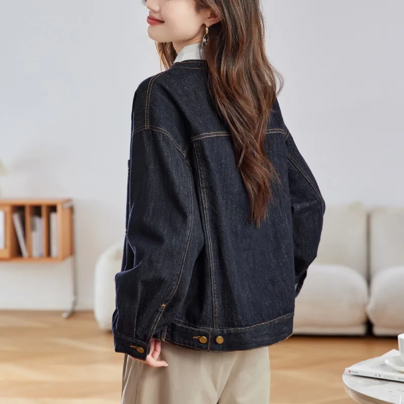 Korean Style Denim Jacket Women's-1