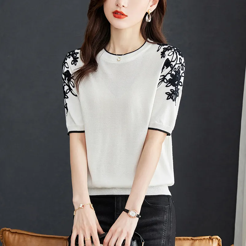 Korean Style Regular T Shirt Women's-1