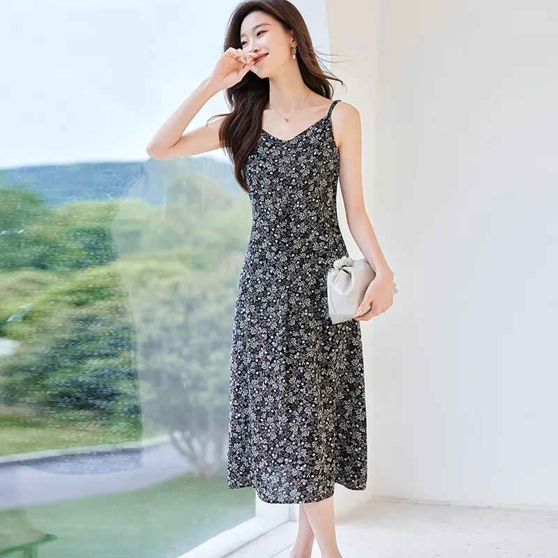 Korean Style Slip Dress Women's Multicolor-4