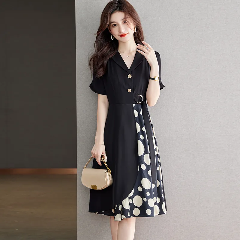 Korean Style Short Sleeved Dress Women's-2