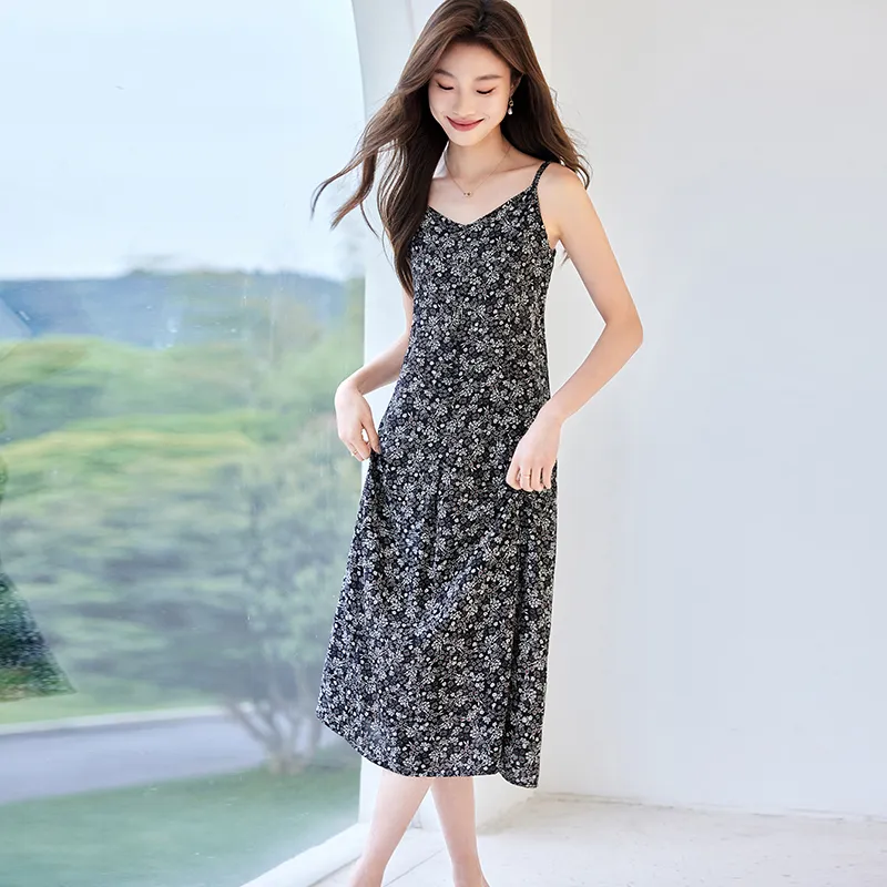 Korean Style Slip Dress Women's Multicolor-5