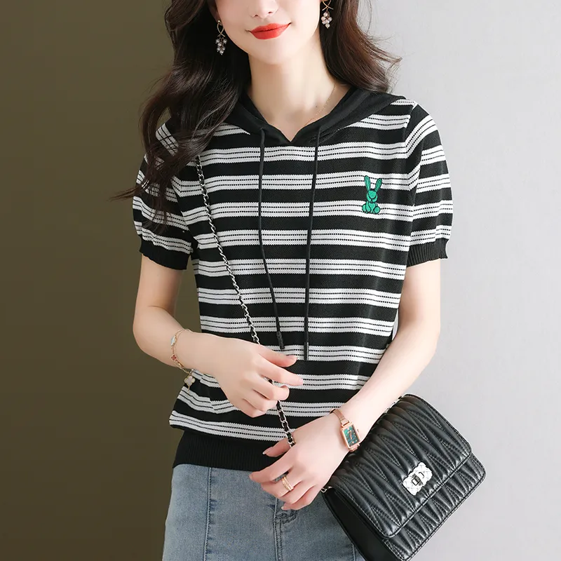 Korean Style Regular T Shirt Women's-8