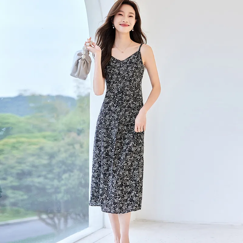 Korean Style Slip Dress Women's Multicolor-3