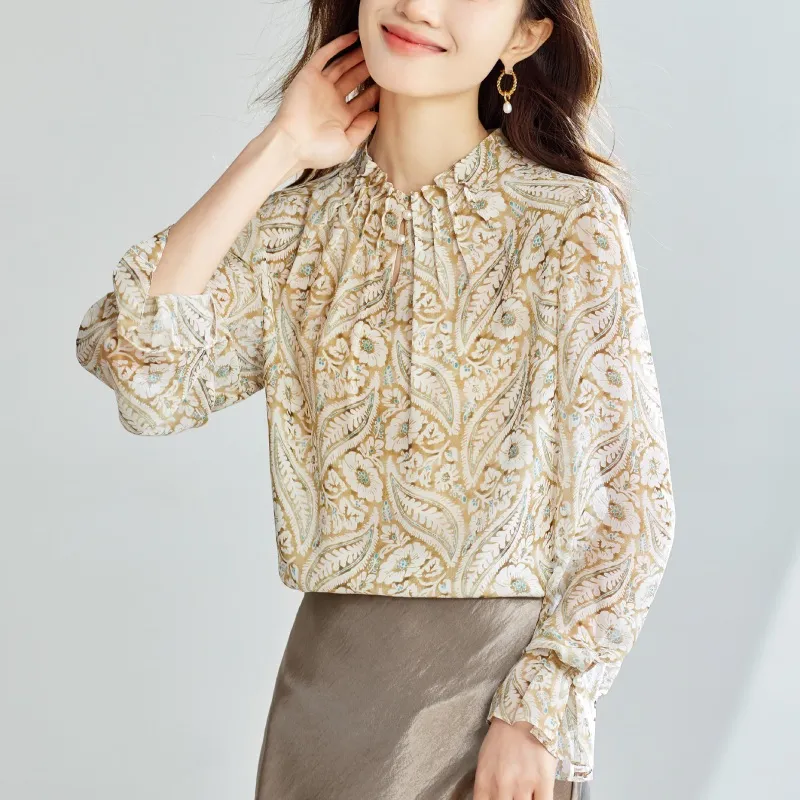 Korean Style Shirt Women's Paisley-1
