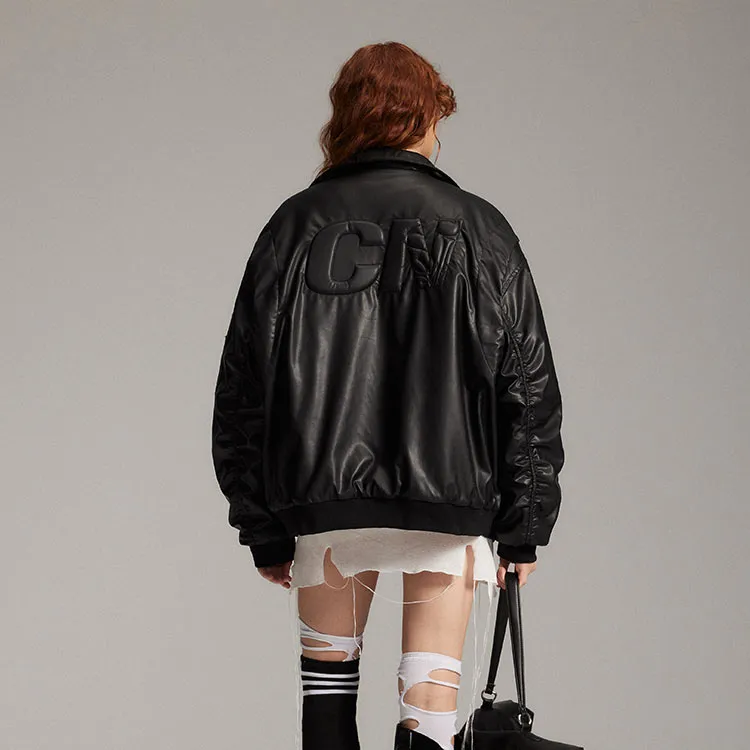 Korean Style Puffer Jacket Unisex Black-2