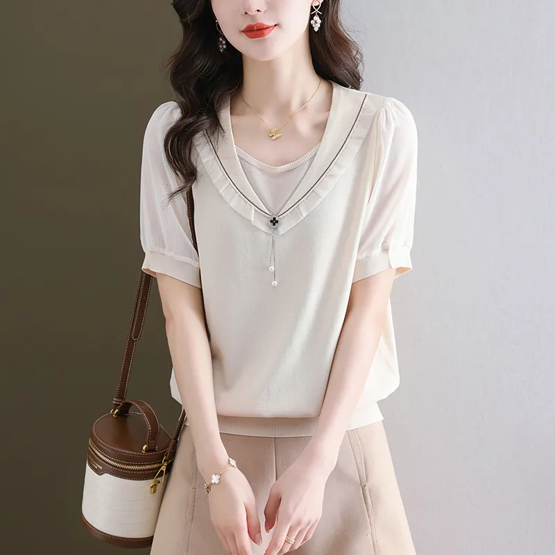 Korean Style Regular T Shirt Women's-4