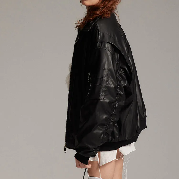 Korean Style Puffer Jacket Unisex Black-3