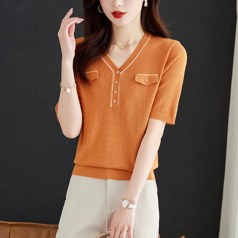 Korean Style Regular T Shirt Women's-4