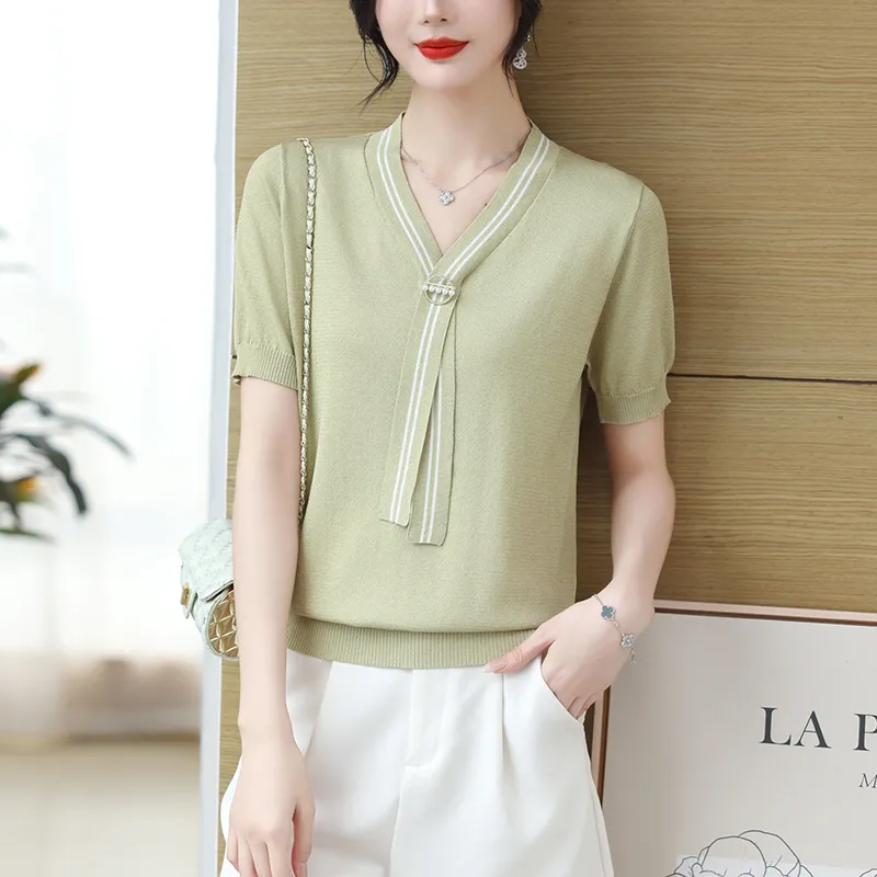 Korean Style Regular T Shirt Women's-5