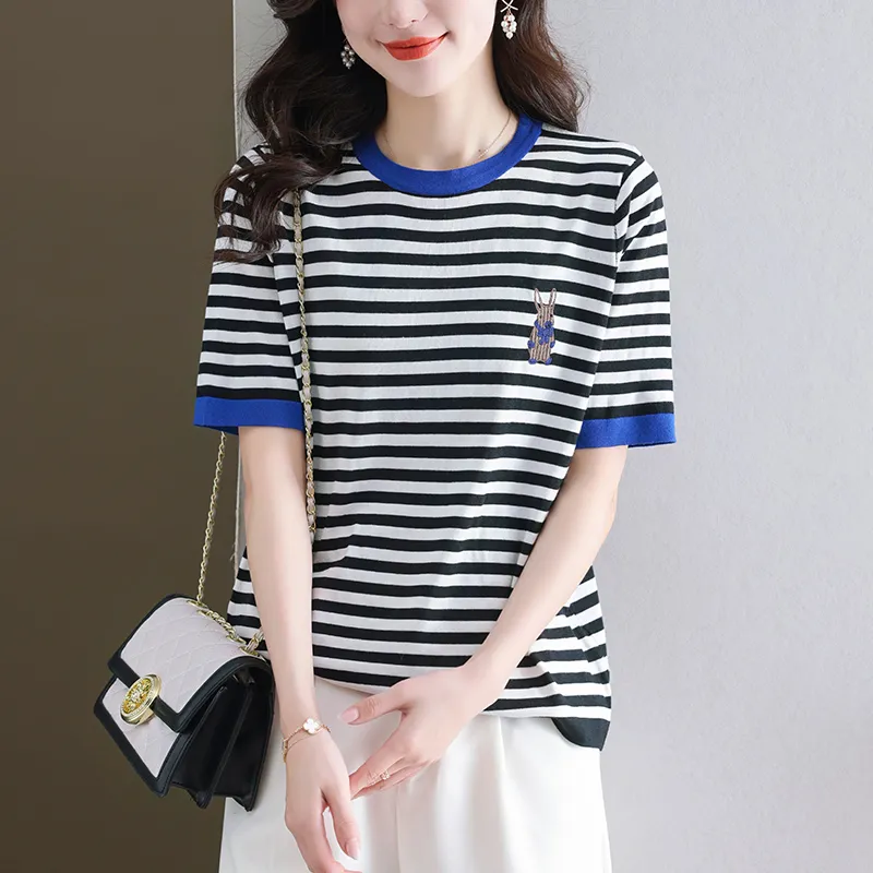 Korean Style Regular T Shirt Women's-3