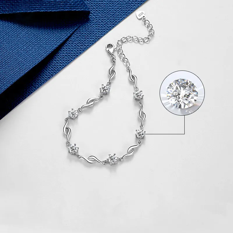 GOOUI S925 Silver Bracelets Women's-3