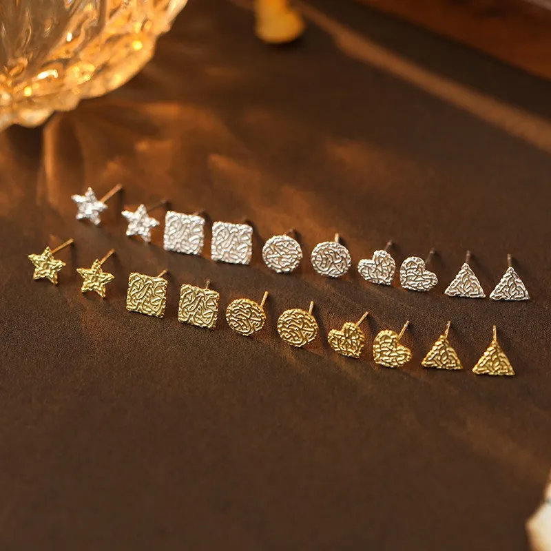 GOOUI S925 Silver Stud Earrings Women's-4
