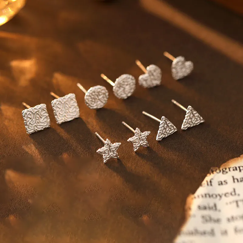 GOOUI S925 Silver Stud Earrings Women's-3