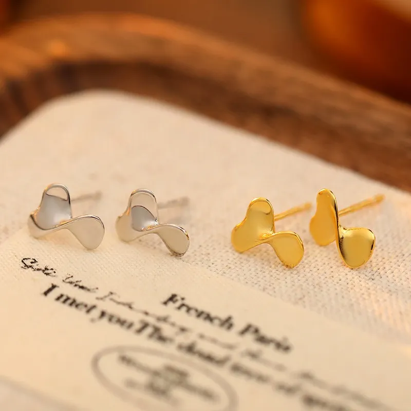 GOOUI S925 Silver Stud Earrings Women's-5
