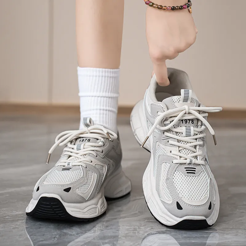 TEXWOOD Slip Resistant Coverage Support Low Top Chunky Sneakers Women's-7