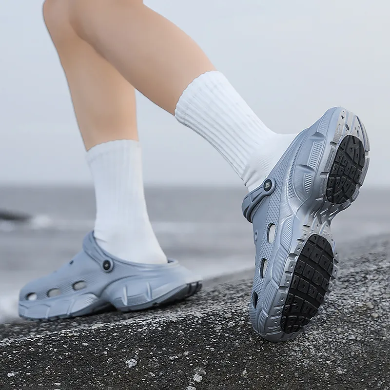 TEXWOOD Quick Dry Closed Toe Slippers Unisex Silver-4
