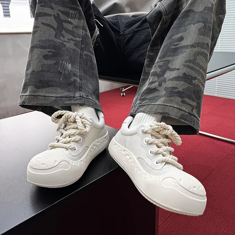 TEXWOOD Anti Slip And Wear Resistant Height Increasing Canvas Shoes Men's Box-3