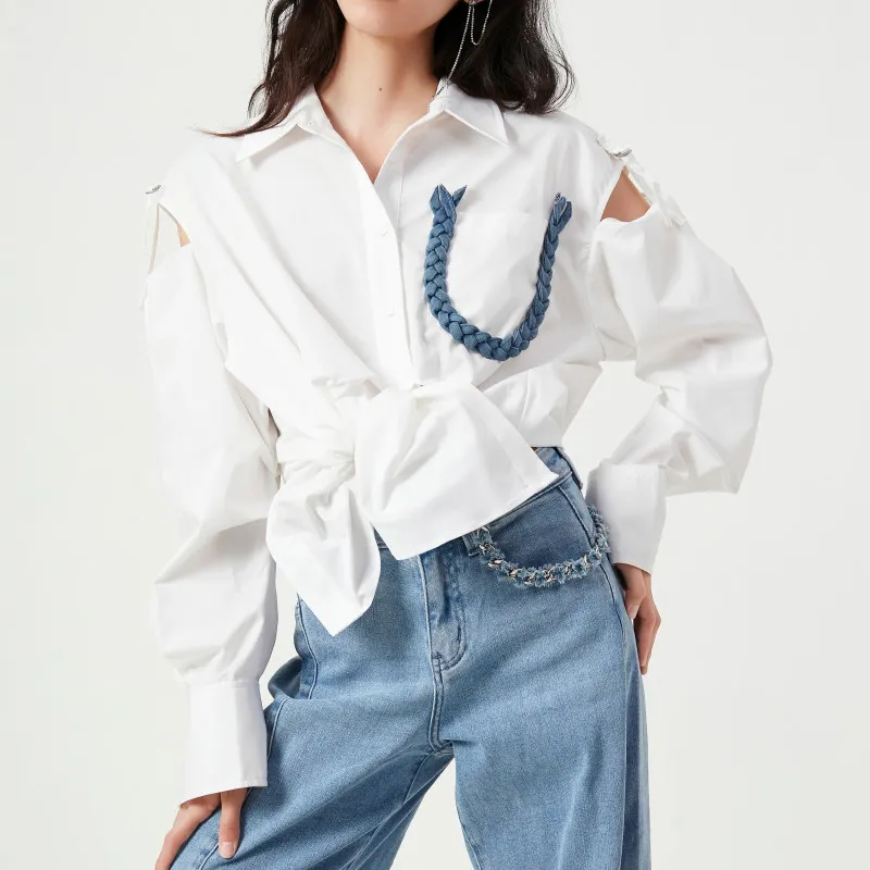 FLONAKED Shirts Women's White-4