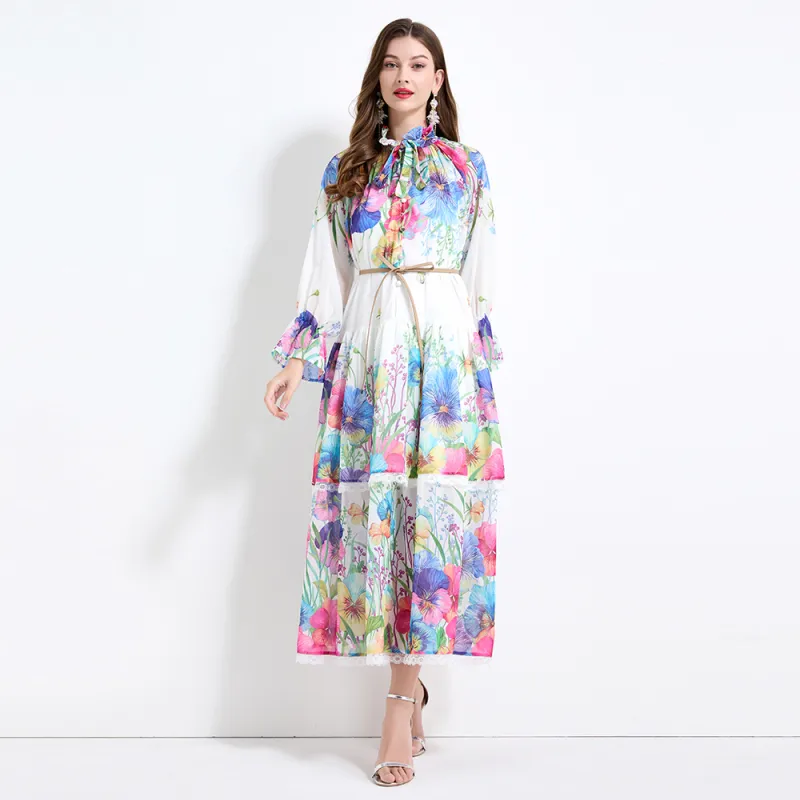 LSVE Long Sleeved Dress Women's White-2