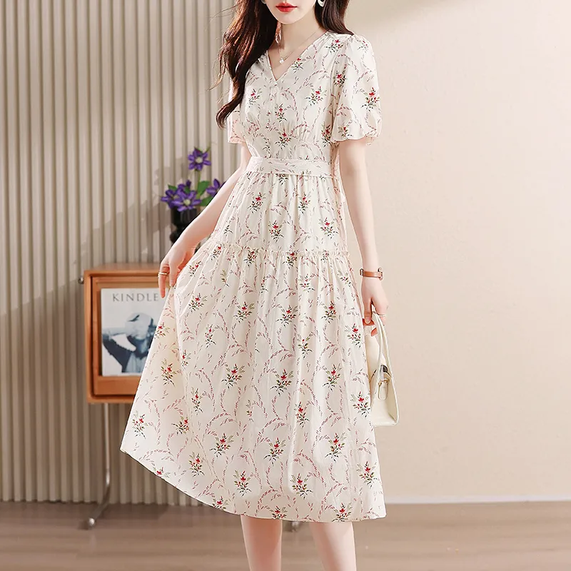 LSVE Short Sleeved Dresses Women's Multicolor-5