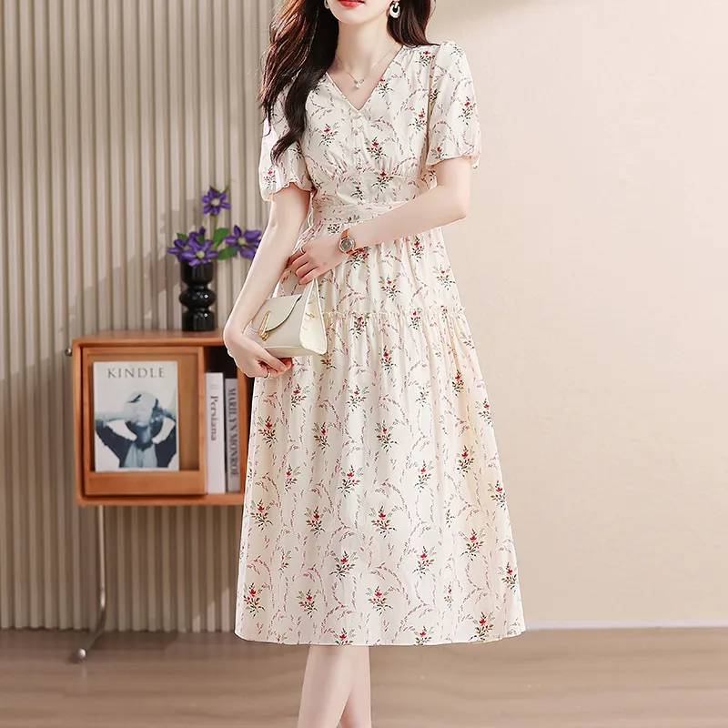 LSVE Short Sleeved Dresses Women's Multicolor-6