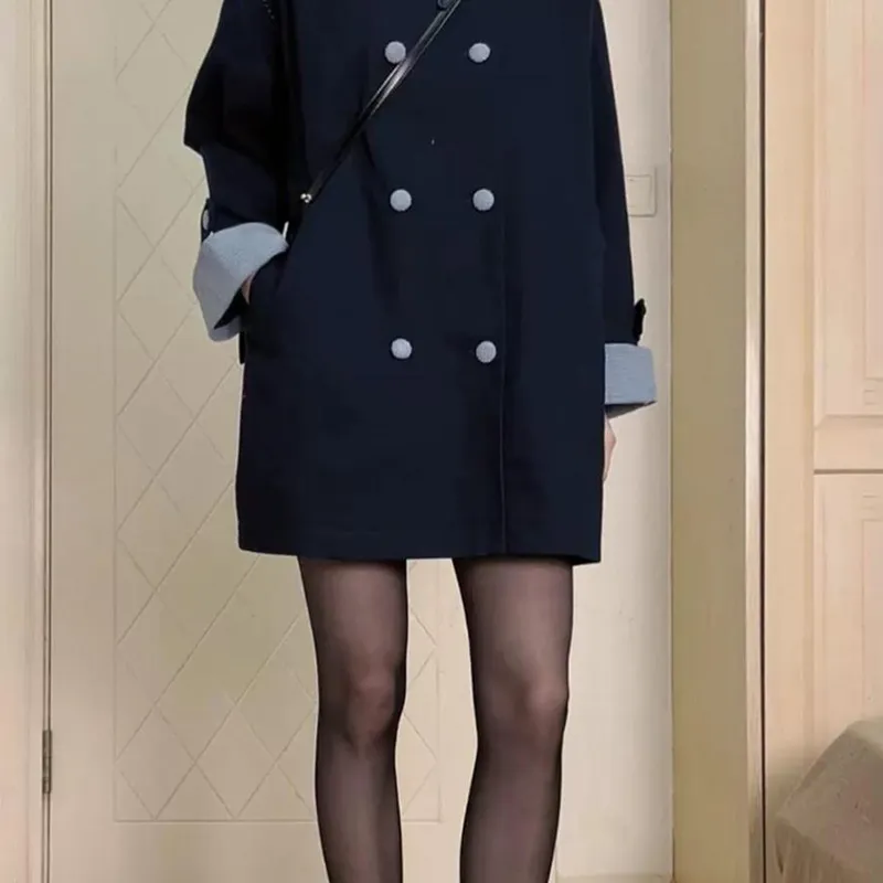 LSVE Jackets Coats Women's Navy Blue-3