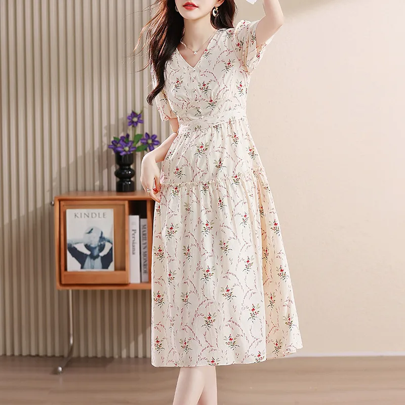 LSVE Short Sleeved Dresses Women's Multicolor-10