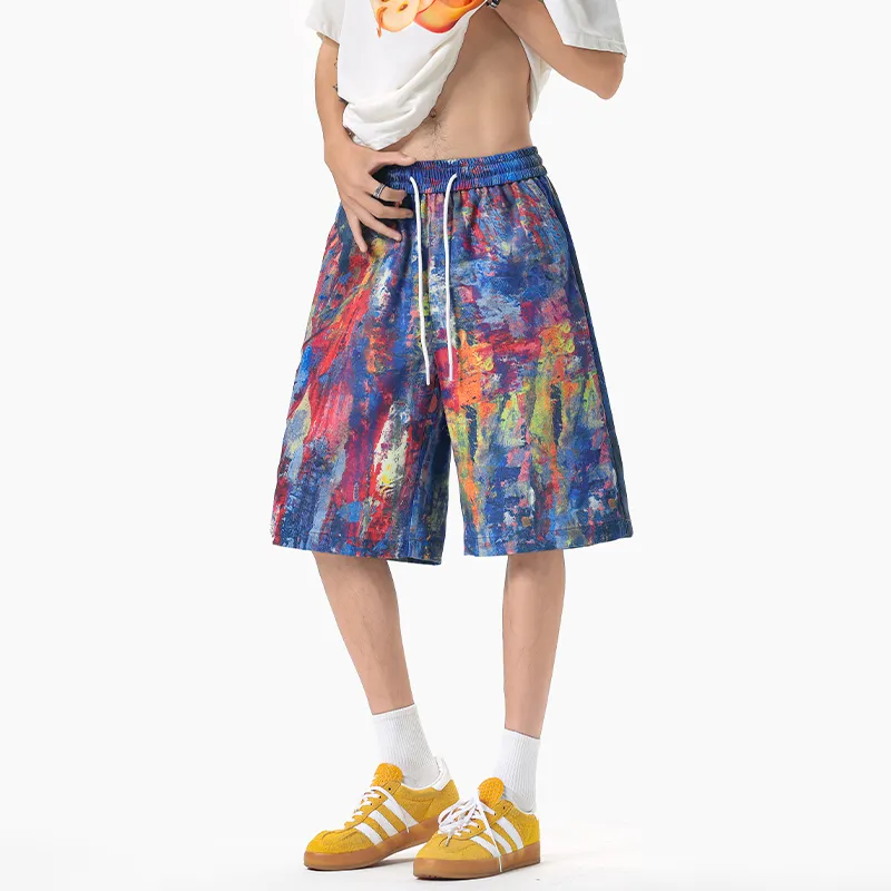 LSVE Casual Shorts Women's Rainbow Graffiti-2