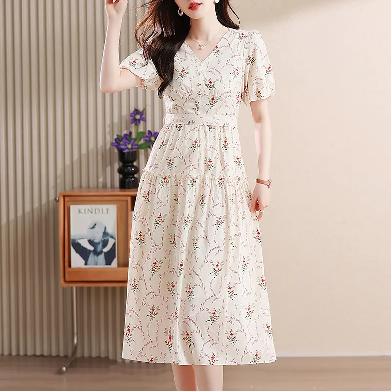 LSVE Short Sleeved Dresses Women's Multicolor-7