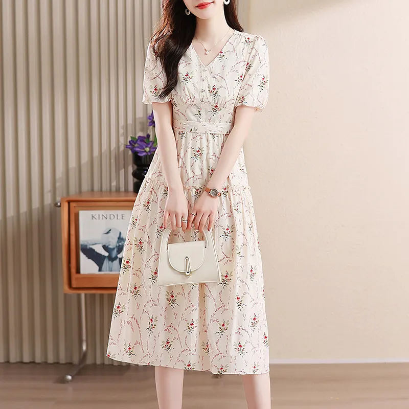LSVE Short Sleeved Dresses Women's Multicolor-2
