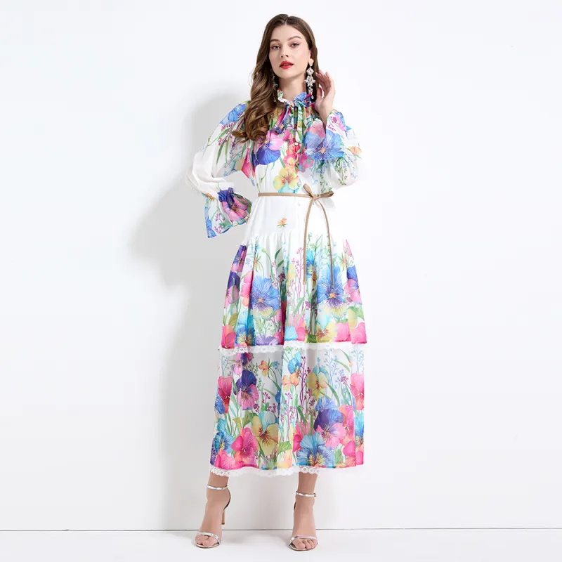 LSVE Long Sleeved Dress Women's White-4