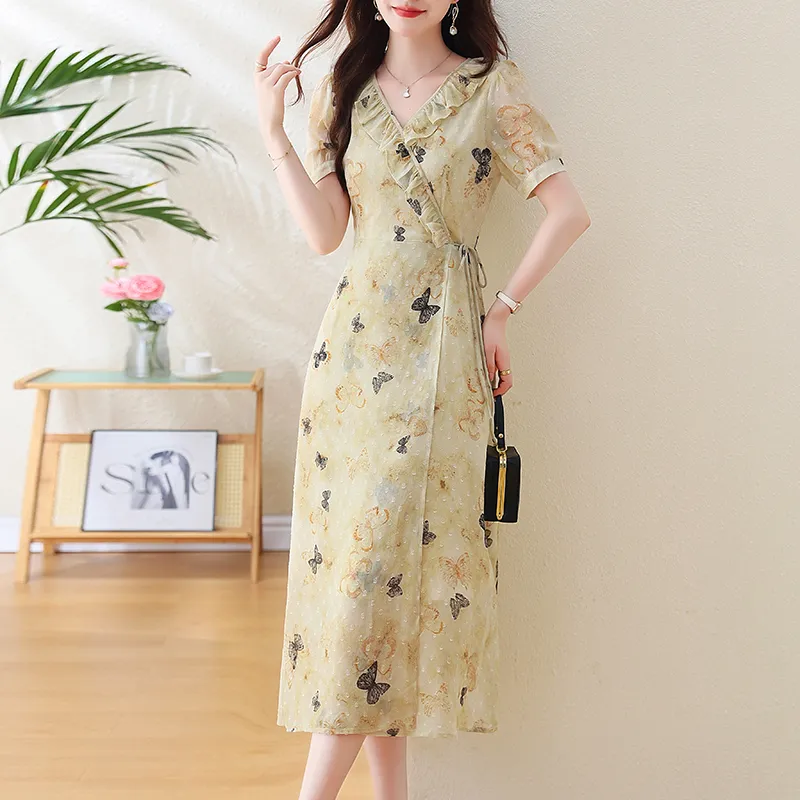 LSVE Short Sleeved Dresses Women's Multicolor-8