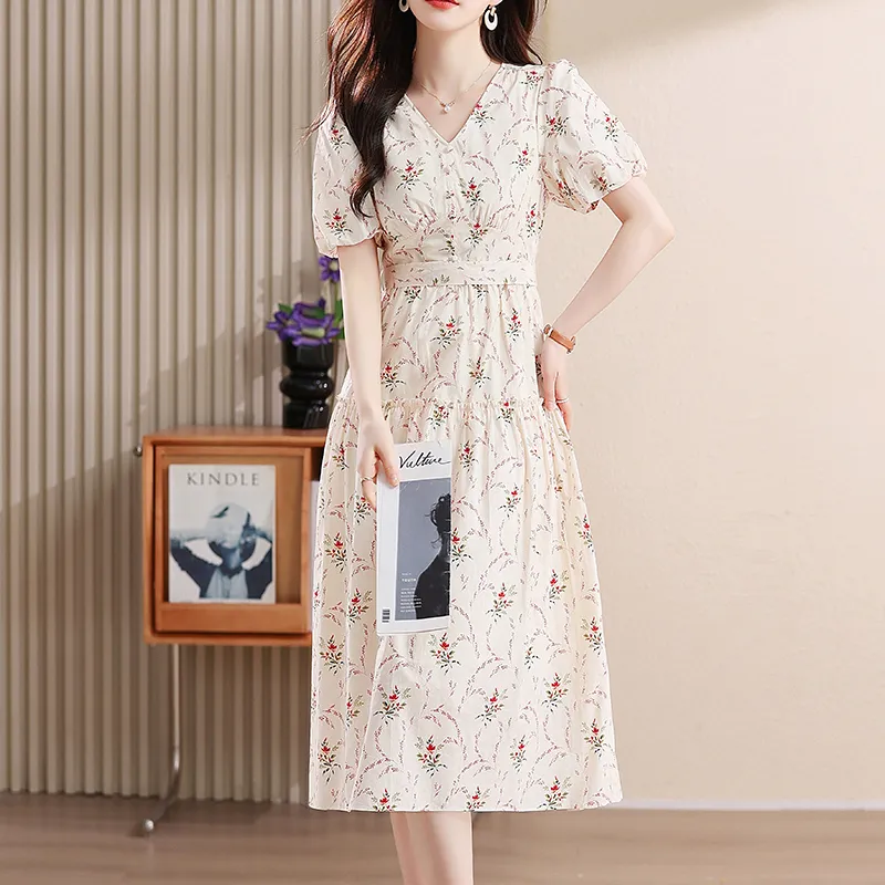 LSVE Short Sleeved Dresses Women's Multicolor-8