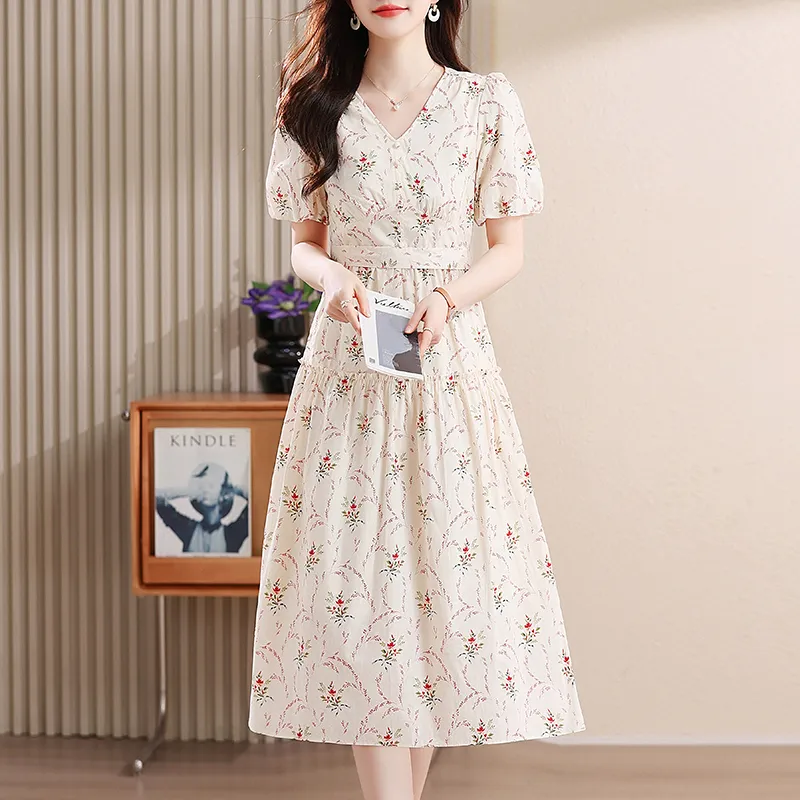 LSVE Short Sleeved Dresses Women's Multicolor-9