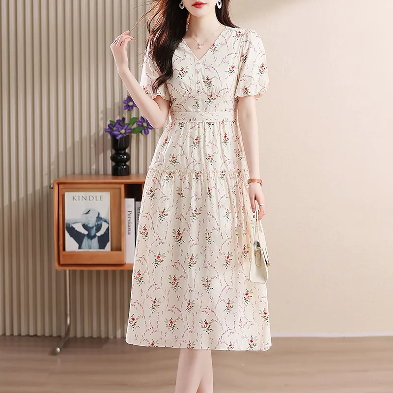 LSVE Short Sleeved Dresses Women's Multicolor-4