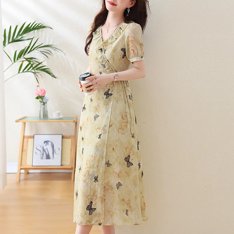 LSVE Short Sleeved Dresses Women's Multicolor-10