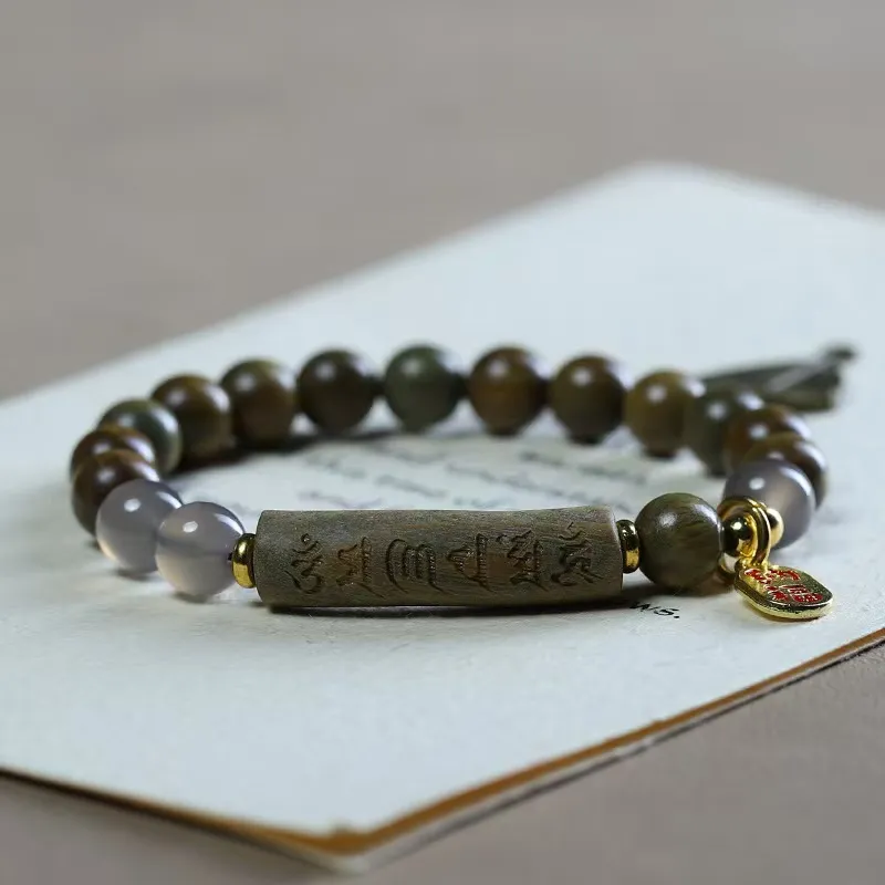YUFENGXI Green Sandalwood Bracelets Unisex-2