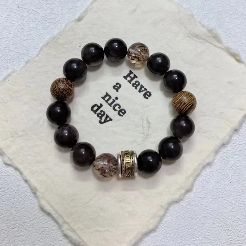 YUFENGXI Obsidian Bracelets Unisex-1