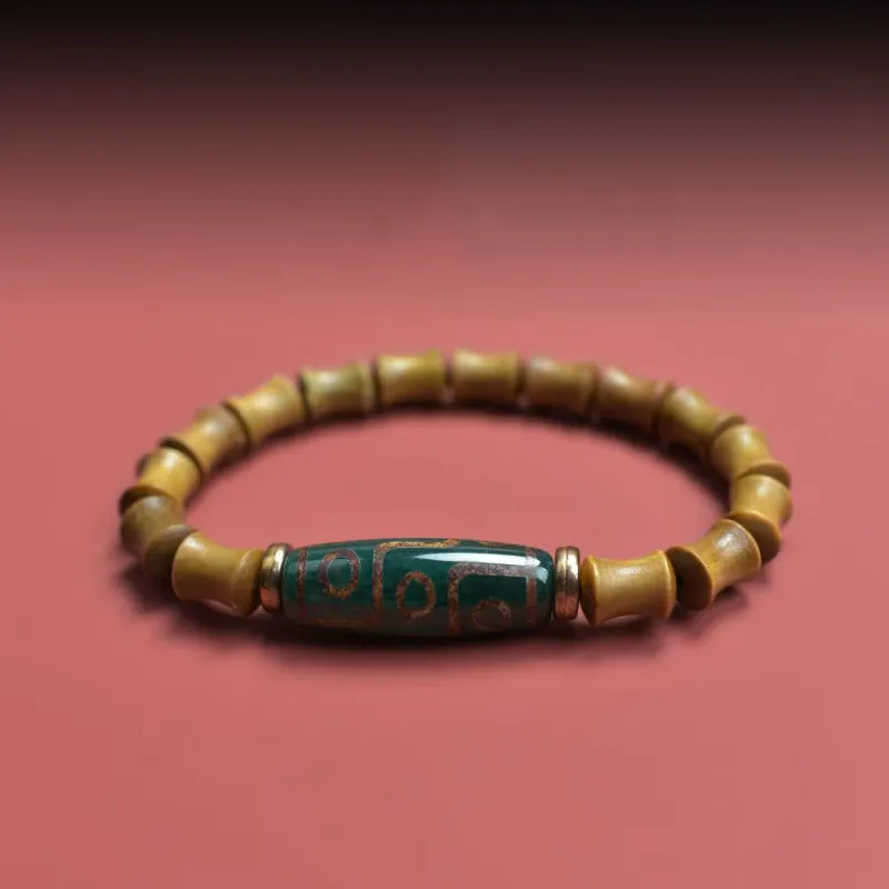 YUFENGXI Green Sandalwood Wooden Bracelets Unisex-3