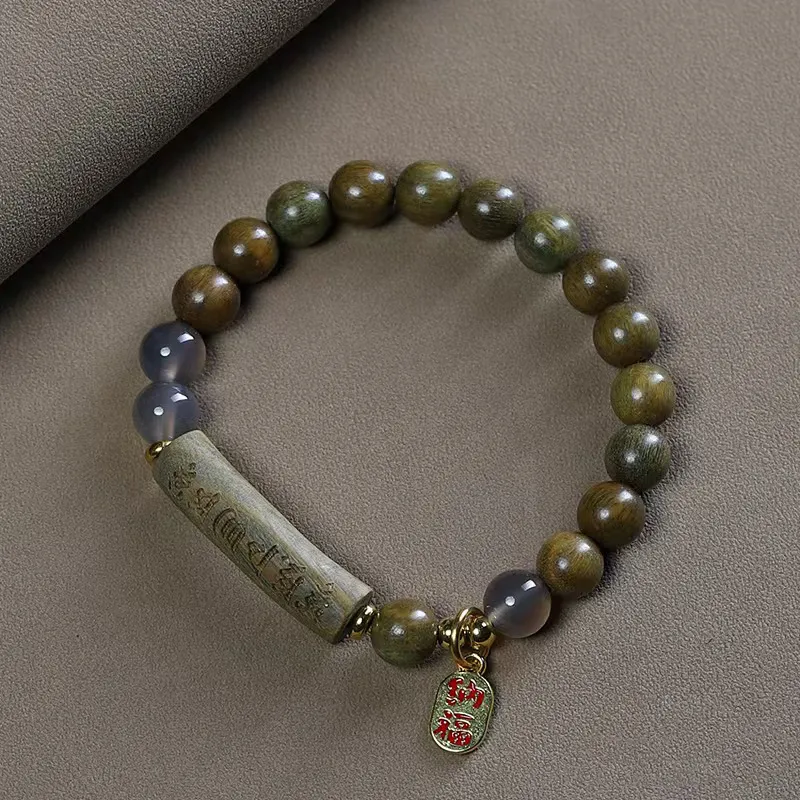 YUFENGXI Green Sandalwood Bracelets Unisex-1