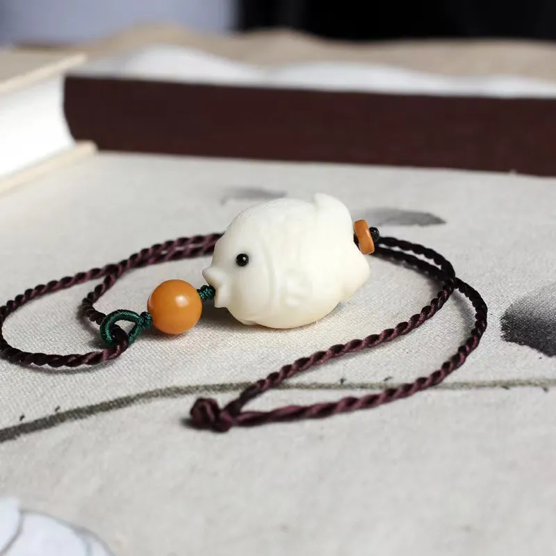 YUFENGXI Ivory Nut Bodhi Necklace Unisex-4