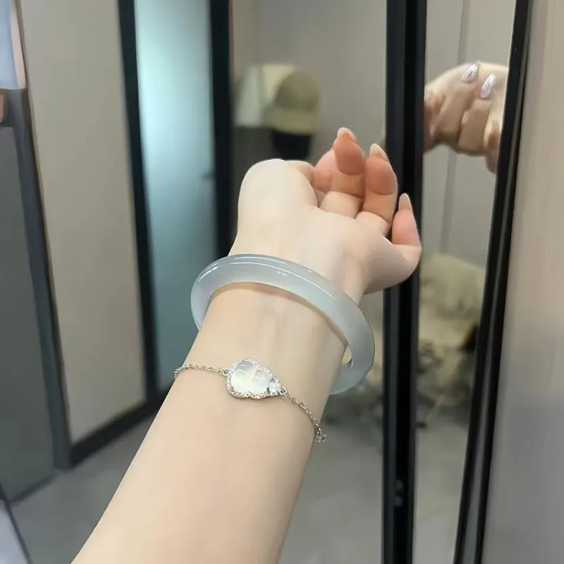 YUFENGXI Glass Cat Eye Bangles Women's-2