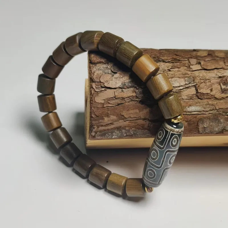 YUFENGXI Green Sandalwood Wooden Bracelets Unisex-6